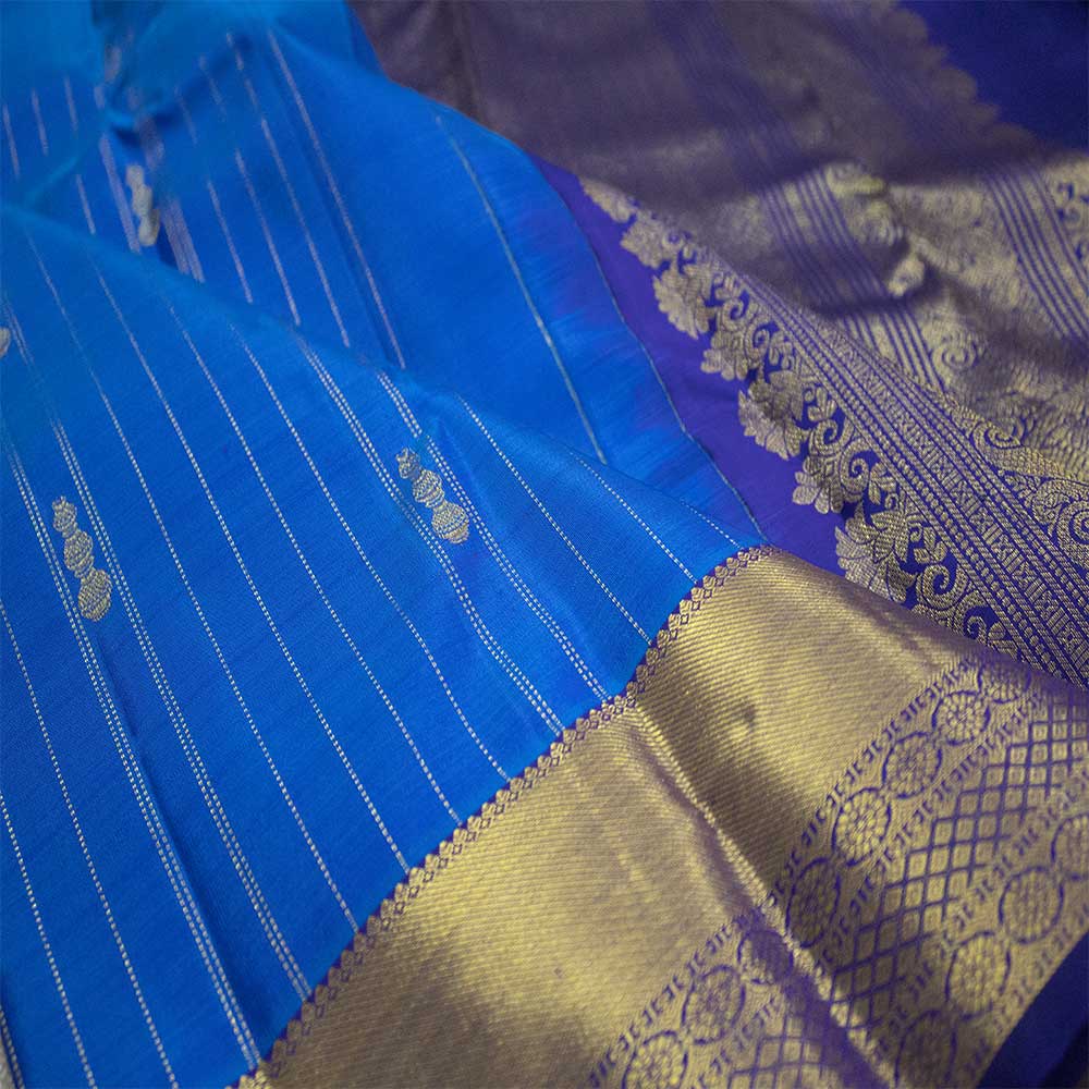 Azure Blue Kanjivaram Silk Sarees