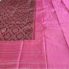 Chocolate Charm: Pink Zari Kanjivaram Silk Sarees