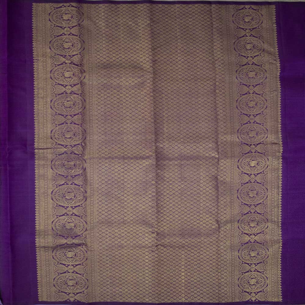 Dewberry Purple Borderless Kanjivaram Silk Sarees