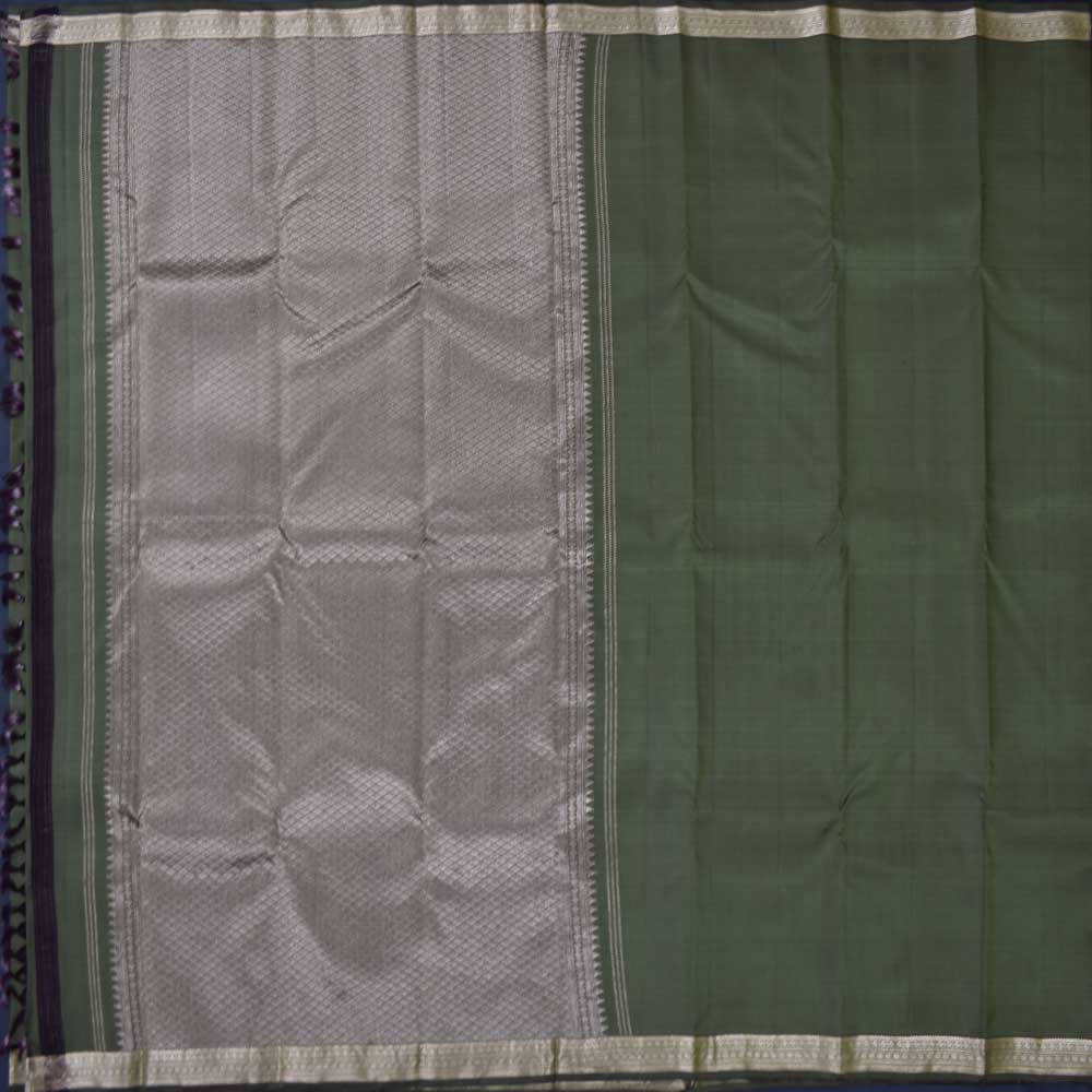 Sage Green Kanjivaram Silk Saree
