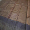 Terracotta Brown Body, Royal Purple Border, Tissue Kanjivaram Silk Sarees