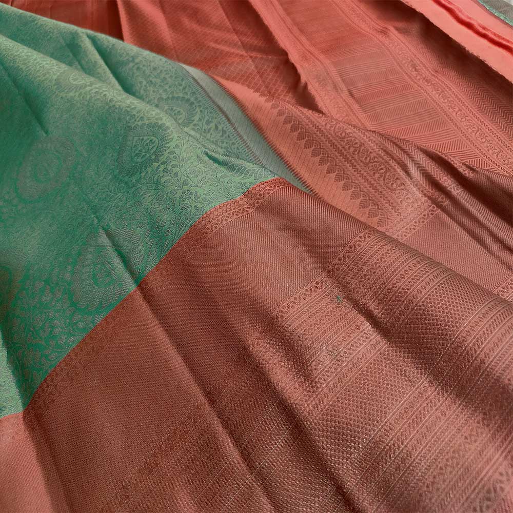 Green Goddess: Pink Zari Kanjivaram Silk Sarees
